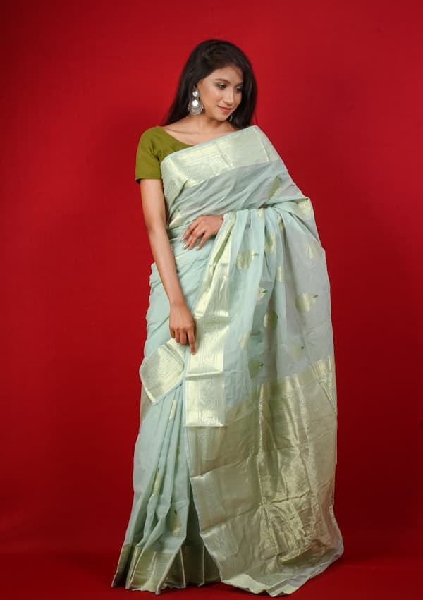 Festive Georgette — Emerald Sequin