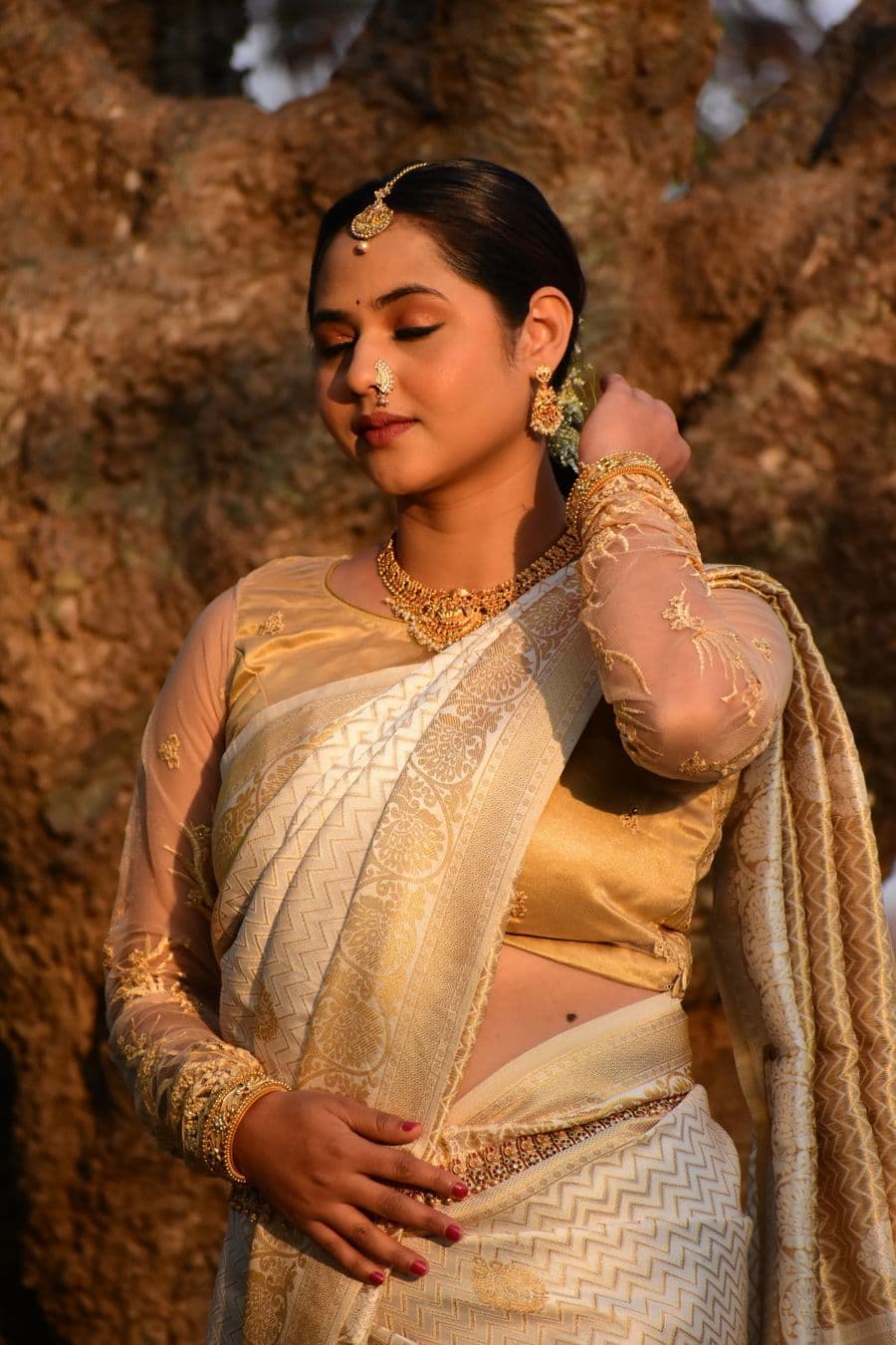 Banarasi Silk — Antique Gold